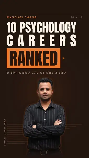 Instagram reel by Anshul Wadhwa: 10 psychology careers compared