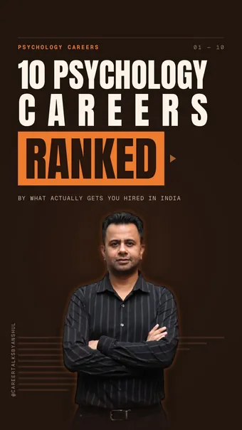 Instagram reel by Anshul Wadhwa: 10 psychology careers ranked by what gets you hired
