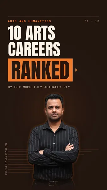 Instagram reel by Anshul Wadhwa: 10 arts careers ranked by how much they actually pay