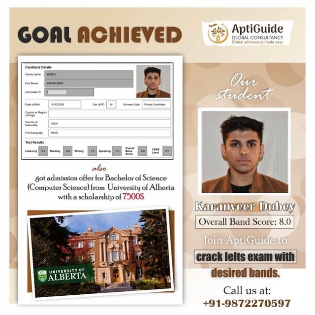 Karanveer Dubey — 8.0 bands in IELTS