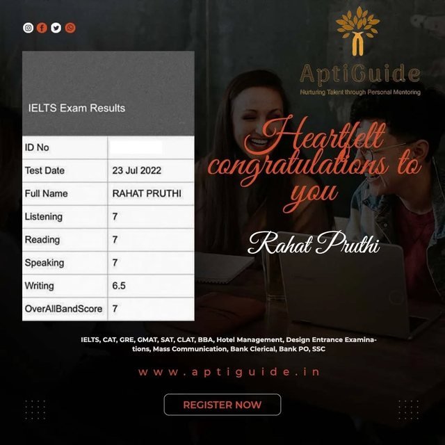 Rahat Pruthi — Overall band 7.0 in IELTS
