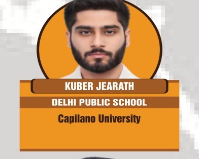 Kuber Jearath — Secured an international university offer