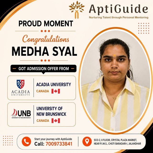 Medha Syal — Acadia University & University of New Brunswick