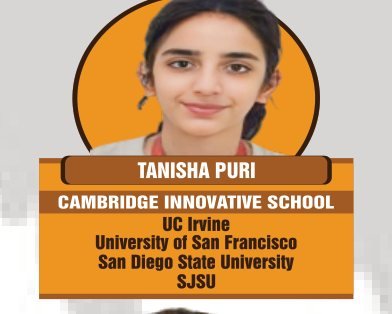 Tanisha Puri — Secured an international university offer