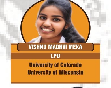 Vishnu Madhvi Meka — Secured an international university offer