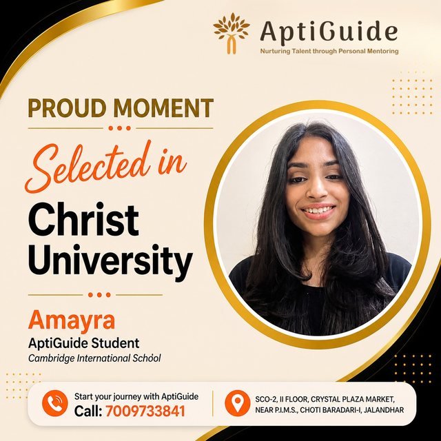 Amayra — Selected at Christ University