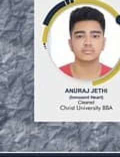 Anuraj Jethi — Admitted to a leading Indian university