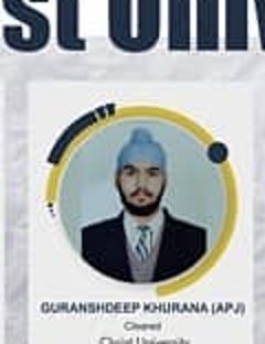 Guranshdeep Khurana — Admitted to a leading Indian university