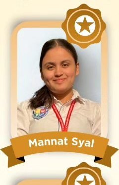 Mannat Syal — Admitted to a leading Indian university